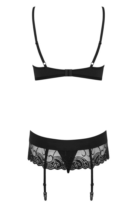 Комплект мереживний з поясом Obsessive Wonderia set