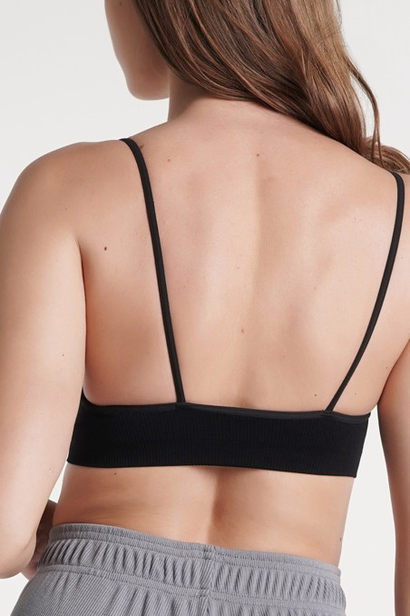 Топ бесшовный в рубчик GIULIA CAMI TOP RIB Nero