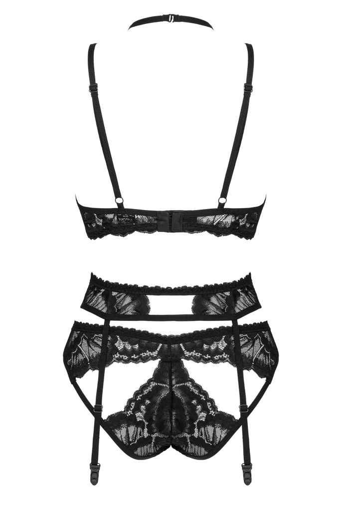 Комплект білизни мереживний з поясом Obsessive Alessya set