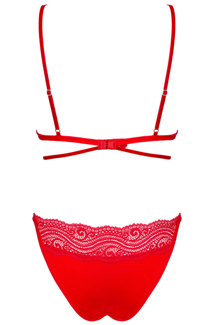 Комплект - бюст з трусиками Obsessive Diyosa Set Red