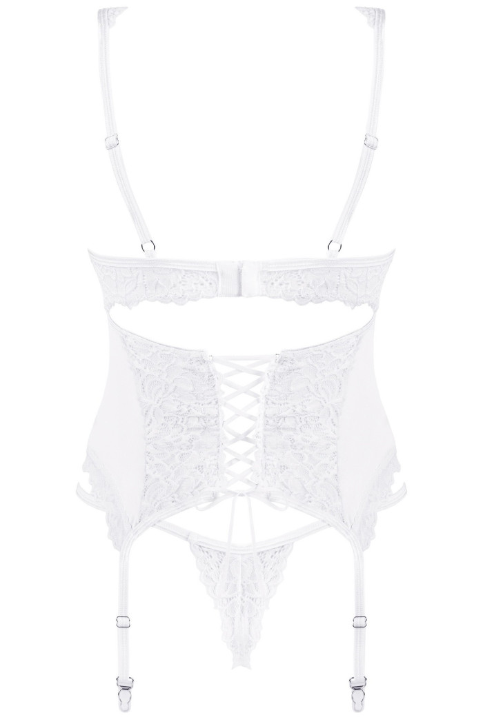 Роскошный корсет с трусиками Obsessive Amor Blanco corset