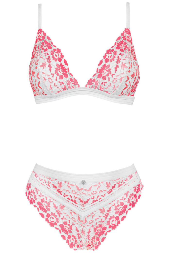 Комплект белья кружевной Obsessive Bloomys Set