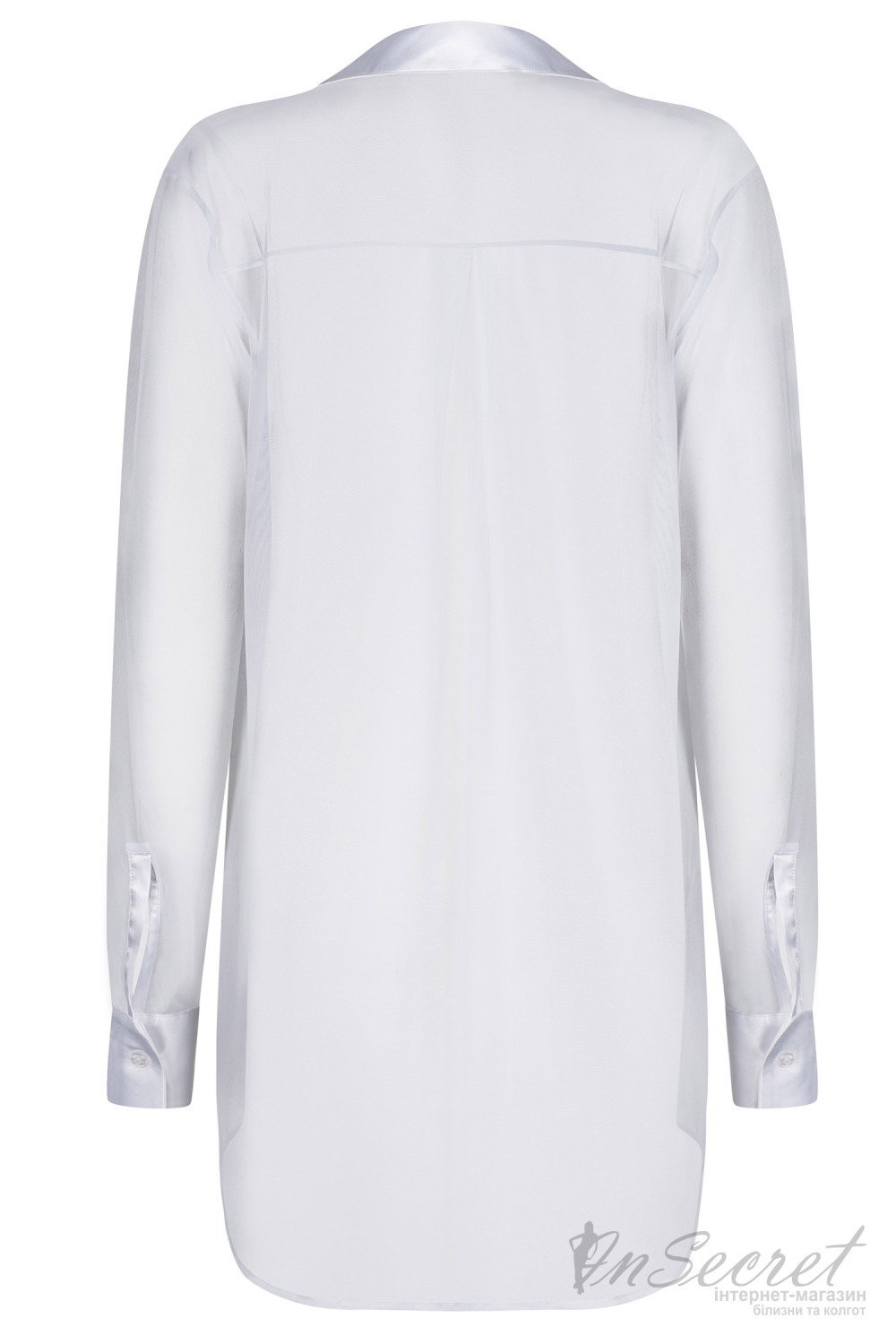 Плаття-сорочка прозора Obsessive Stellya Bianco