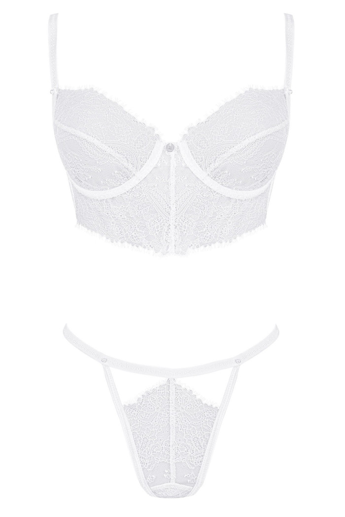 Комплект білизни мереживний Obsessive Bianelle set