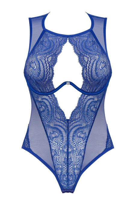 Боді напівпрозоре з мереживом Obsessive Giselia Teddy