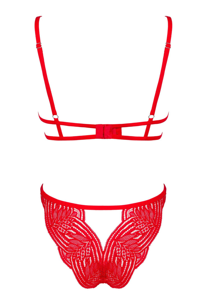 Комплект з відкритим бюстом Obsessive Mellania set