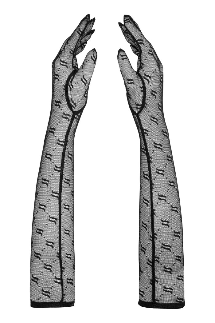 Рукавички довгі прозорі Obsessive Obsessivia