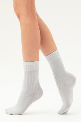 Шкарпетки жіночі з люрексом у вертикальну полоску LEGS 02 SOCKS LUREXRIB 02