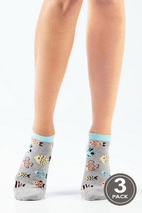 Шкарпетки низькі бавовняні з принтом LEGS SOCKS LOW 104 (3 пари)