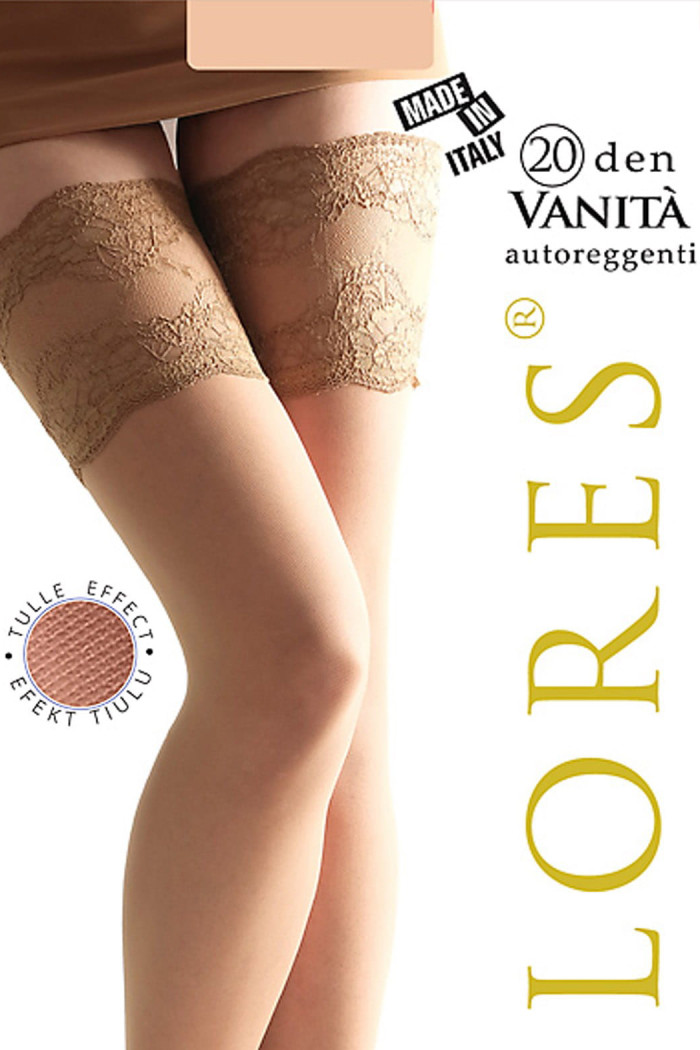 Чулки с широким кружевом Lores Vanita 20