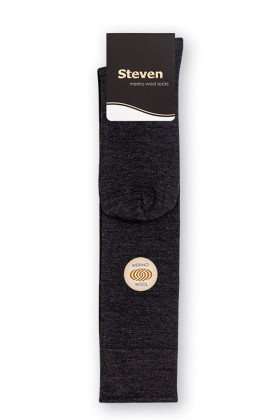 Высокие носки-гольфы мужские из шерсти мериноса STEVEN 008 Merino Wool