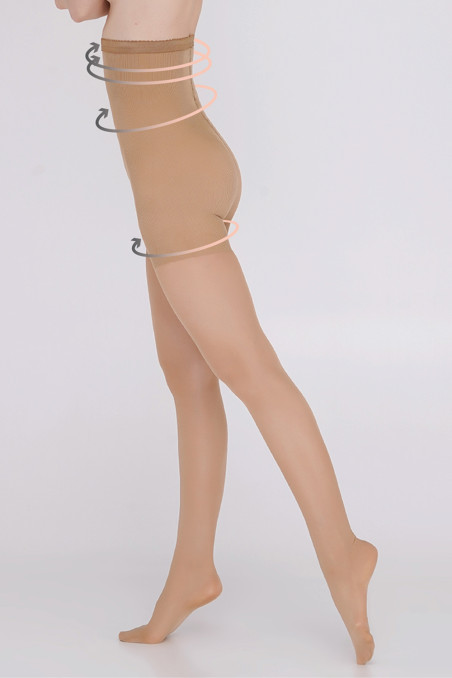 Колготки коригуючі з силіконовим поясом GIULIA Talia Control 40