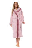 Длинный теплый халат с капюшоном L&L 2127 Selene Rosa