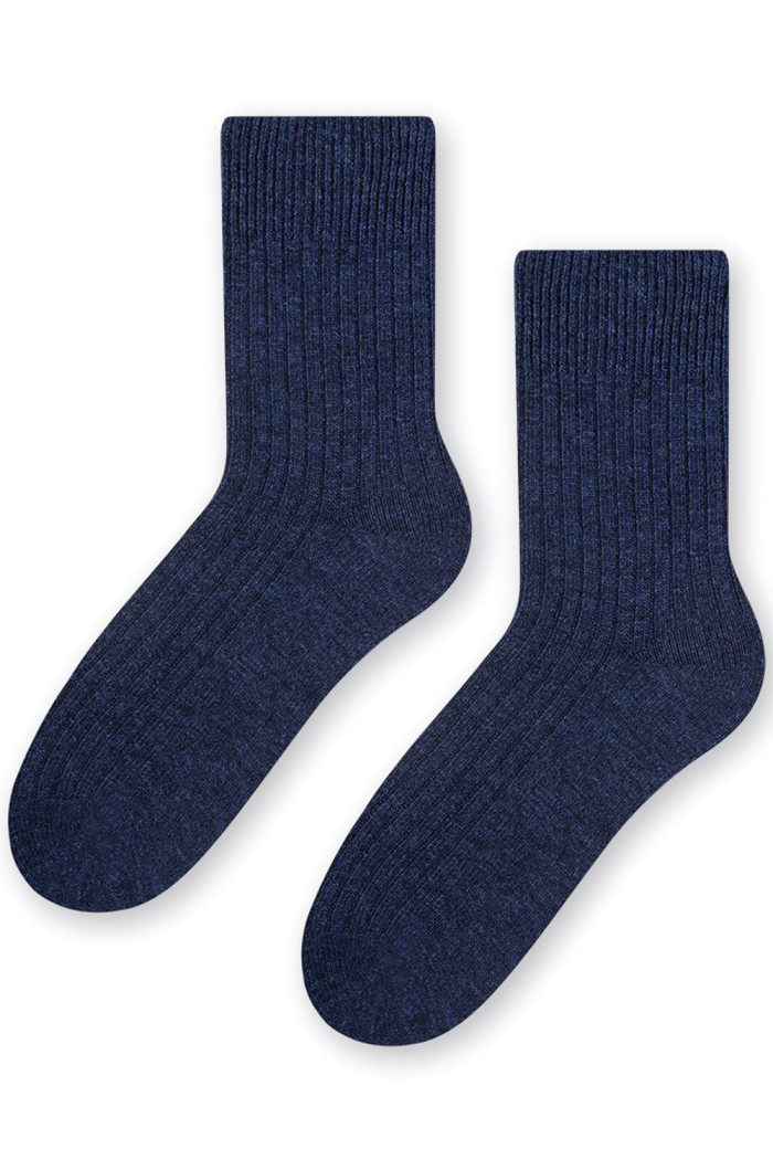 Носки женские теплые в рубчик из шерсти STEVEN 093 Wool