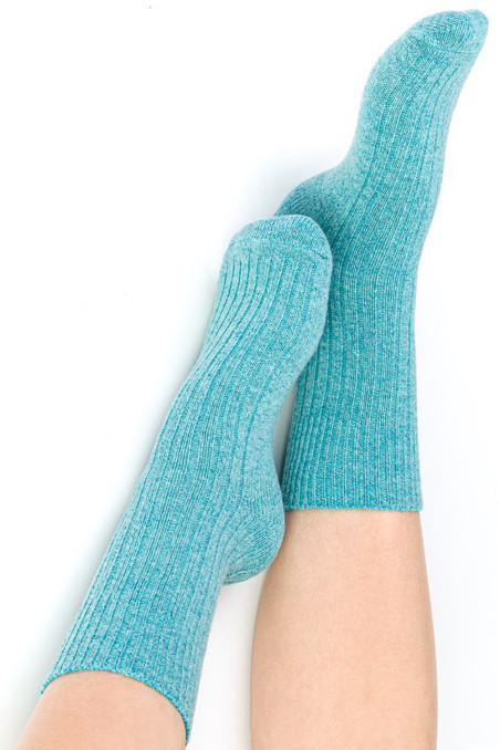 Носки женские теплые в рубчик из шерсти STEVEN 093 Wool
