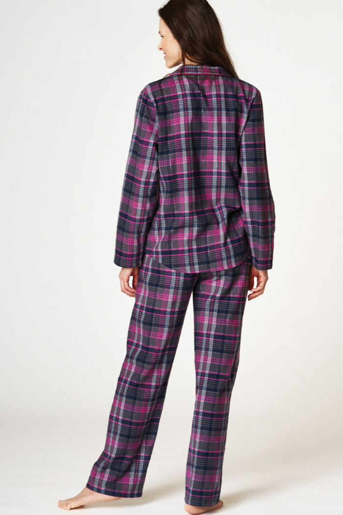 Пижама женская фланелевая в клетку Key LNS 440 B22