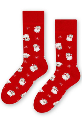 Шкарпетки новорічні чоловічі STEVEN 136 Santa Red