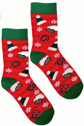Шкарпетки чоловічі з новорічним принтом Aura.Via SF7655