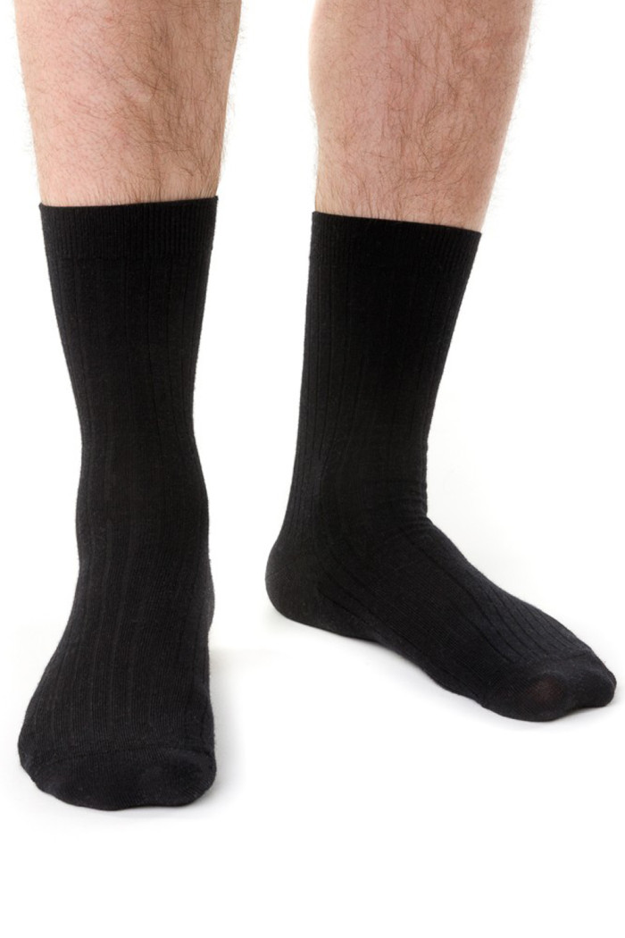 Носки из шерсти мериноса в рубчик STEVEN 130 Merino Wool