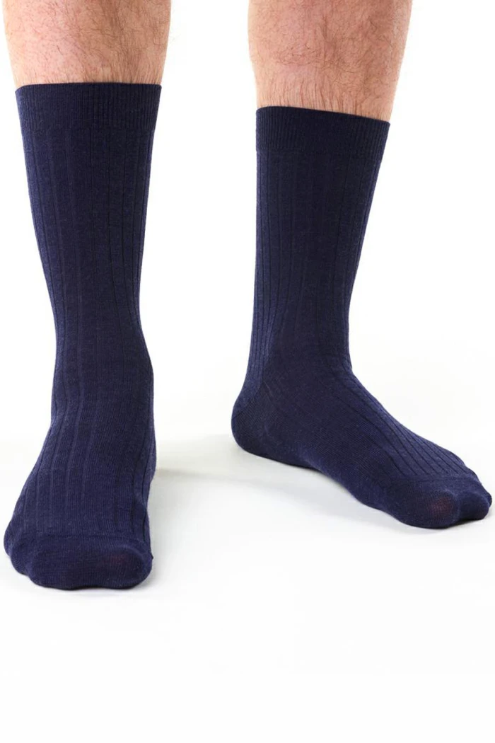 Шкарпетки з вовни мериноса в рубчик STEVEN 130 Merino Wool