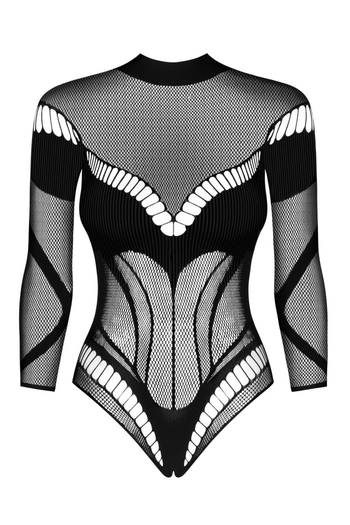 Боді-сітка з відкритою зоною бікіні Obsessive B135