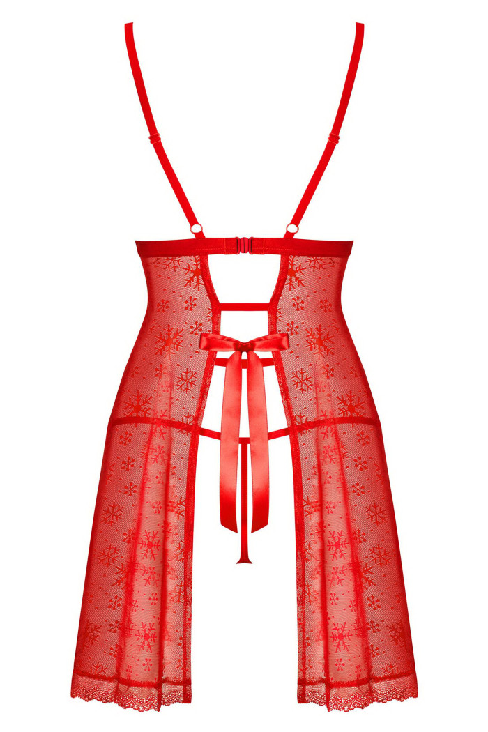 Сорочка різдвяна з трусиками Obsessive Claussica