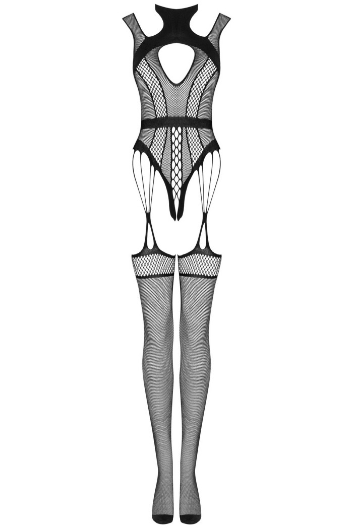 Комбінезон-сітка з вирізом Obsessive G327