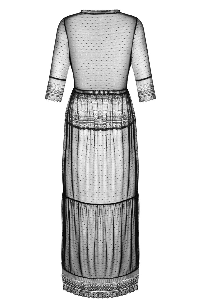 Халатик прозорий довгий Obsessive Estiqua peignoir