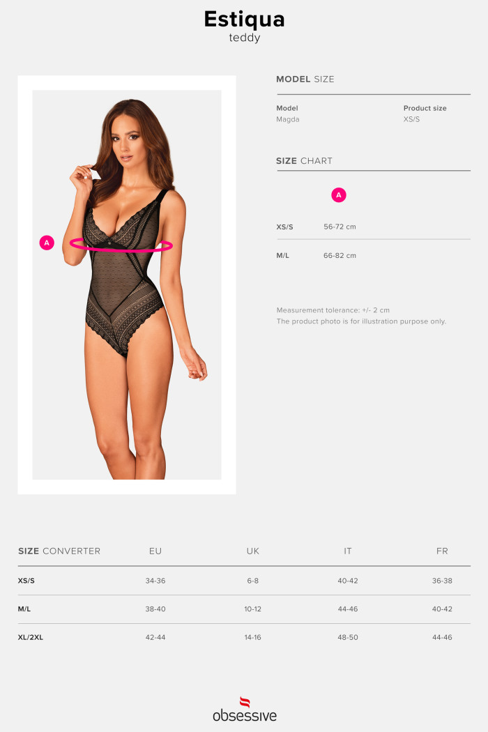 Боди полупрозрачное Obsessive Estiqua