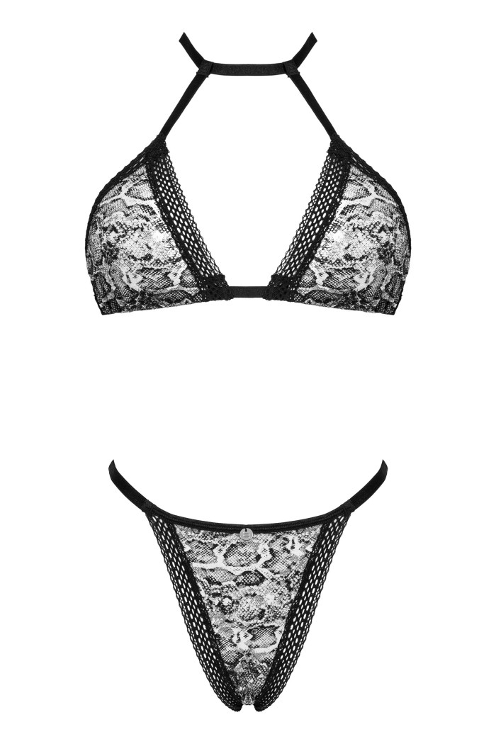 Комплект білизни з анімалістичним принтом Obsessive Xenita set