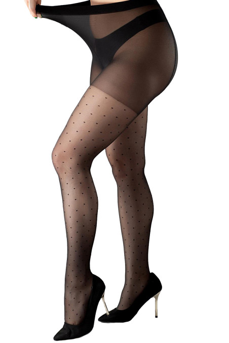 Колготки великого розміру в горошок Giulia Positive Amalia 20 model 1