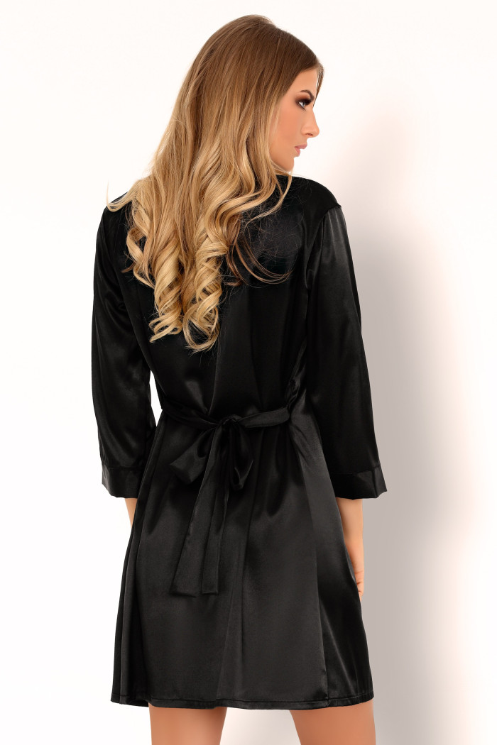 Халатик атласний Livia Corsetti Edelina Black