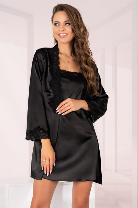 Комплект - сорочка з халатиком Livia Corsetti Jacqueline Black