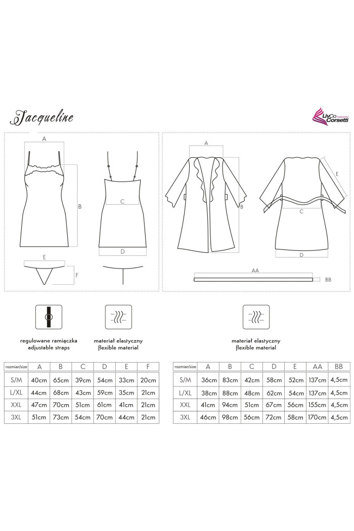 Комплект - сорочка з халатиком Livia Corsetti Jacqueline Black