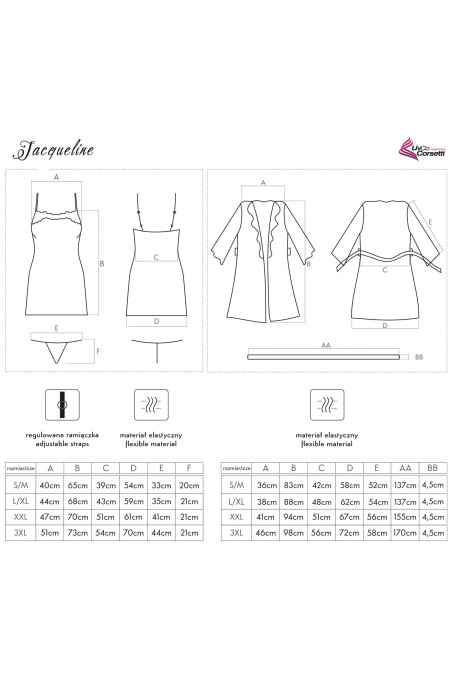 Комплект - сорочка з халатиком Livia Corsetti Jacqueline Black