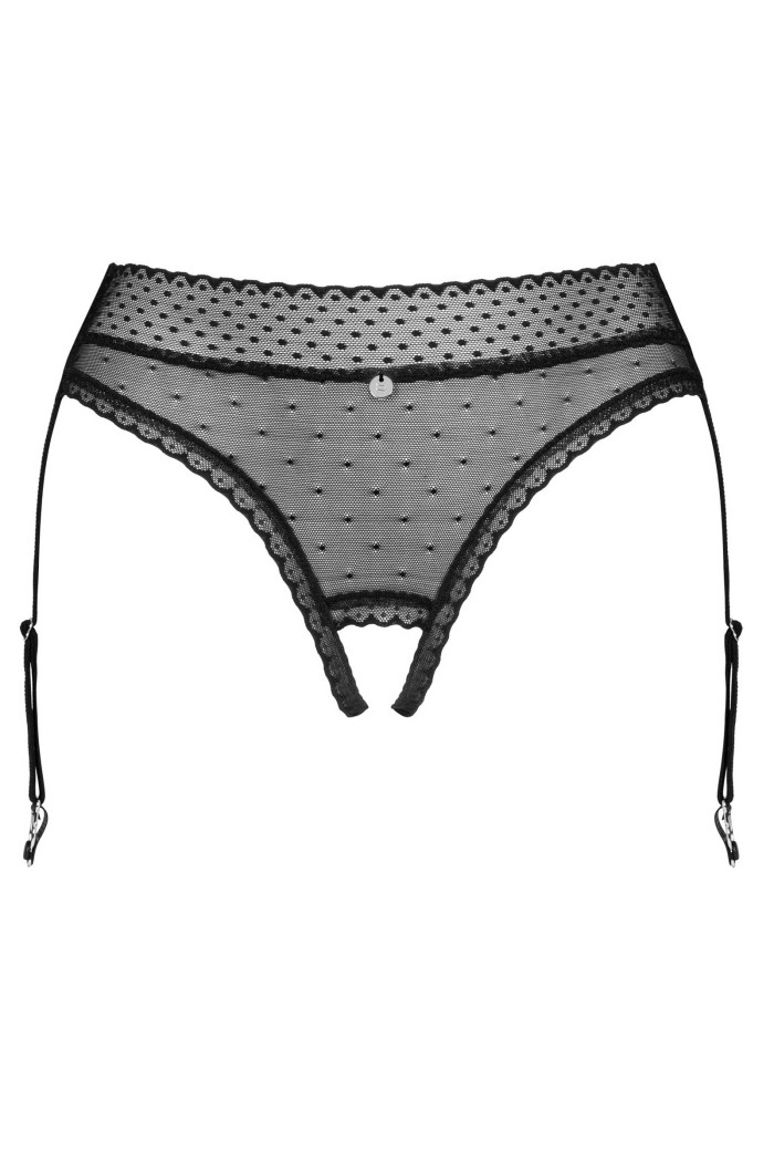 Трусики-пояс с вырезом и подвязками Obsessive Lanelia