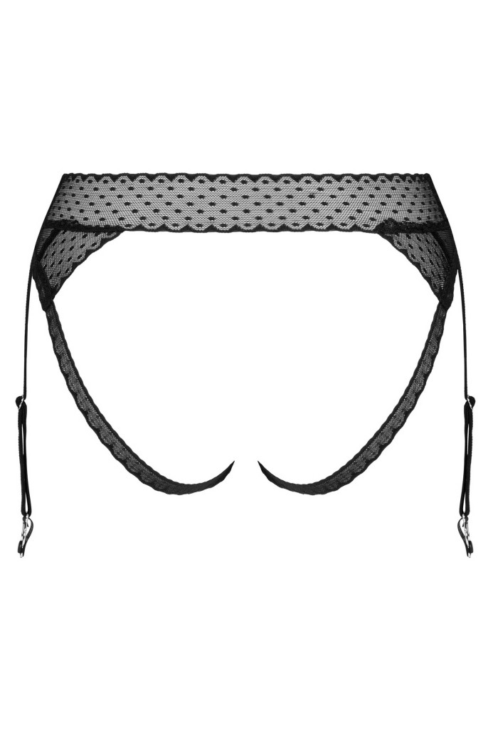 Трусики-пояс с вырезом и подвязками Obsessive Lanelia