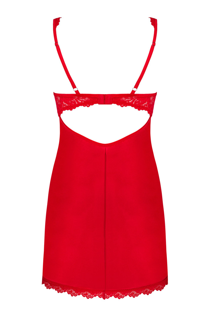 Сорочка нічна з трусиками Obsessive Amor Cherris chemise