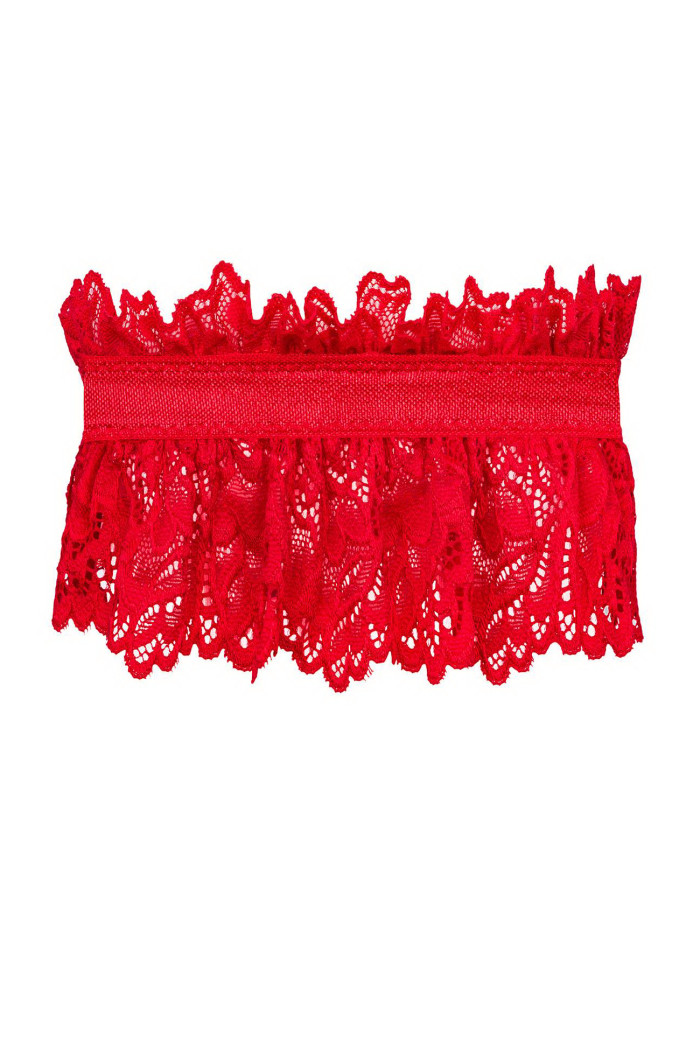 Підв'язка на ногу червона з бантиком Obsessive Amor Cherris