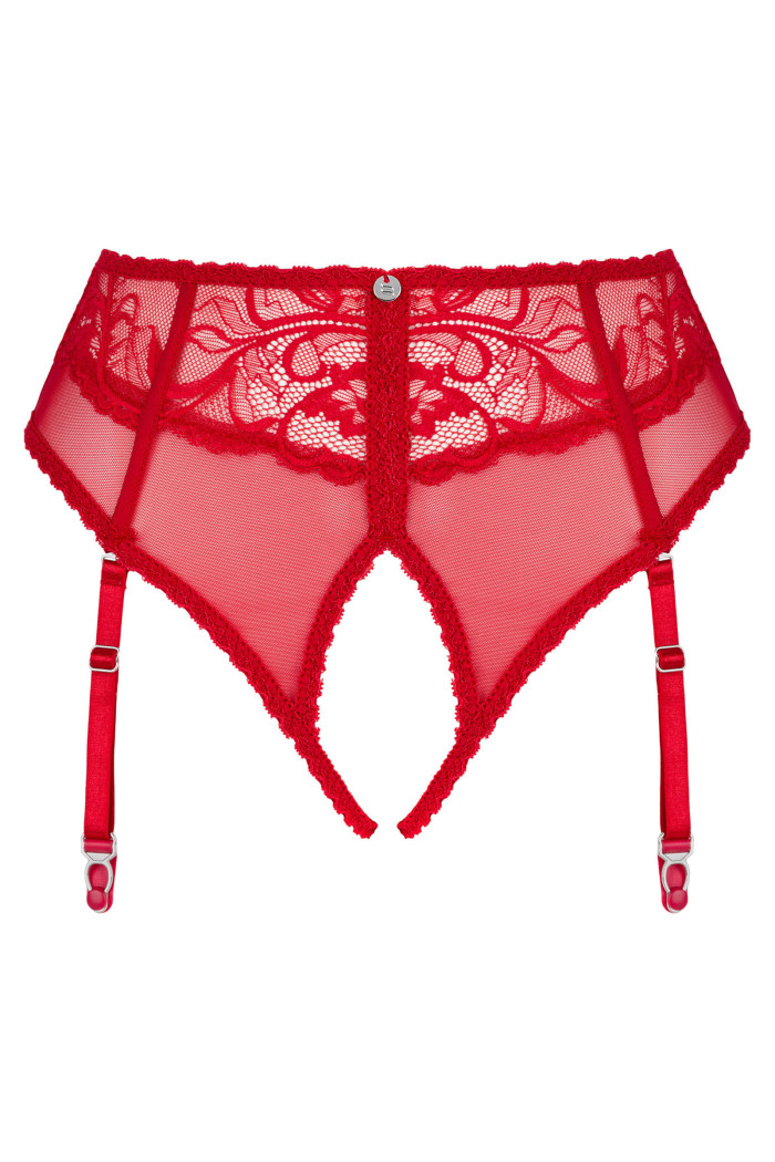 Трусики с доступом и пажами для чулок Obsessive Dagmarie