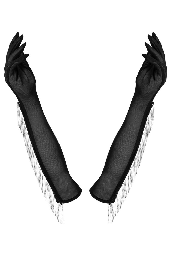 Рукавички довгі напівпрозорі Obsessive Milladis