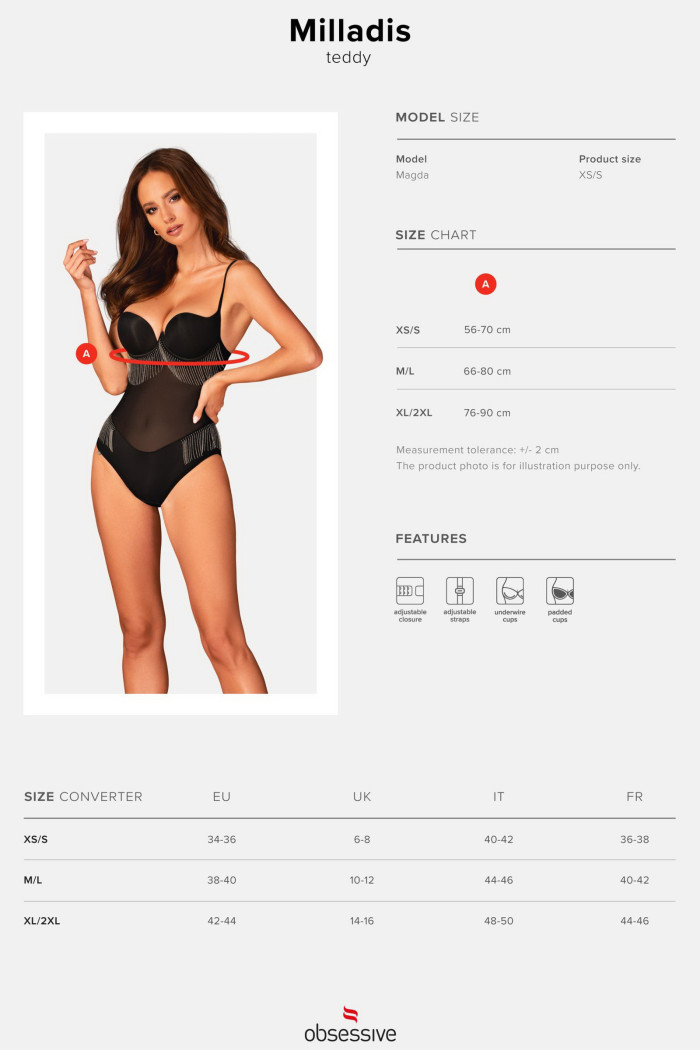 Соблазнительное боди Obsessive Milladis