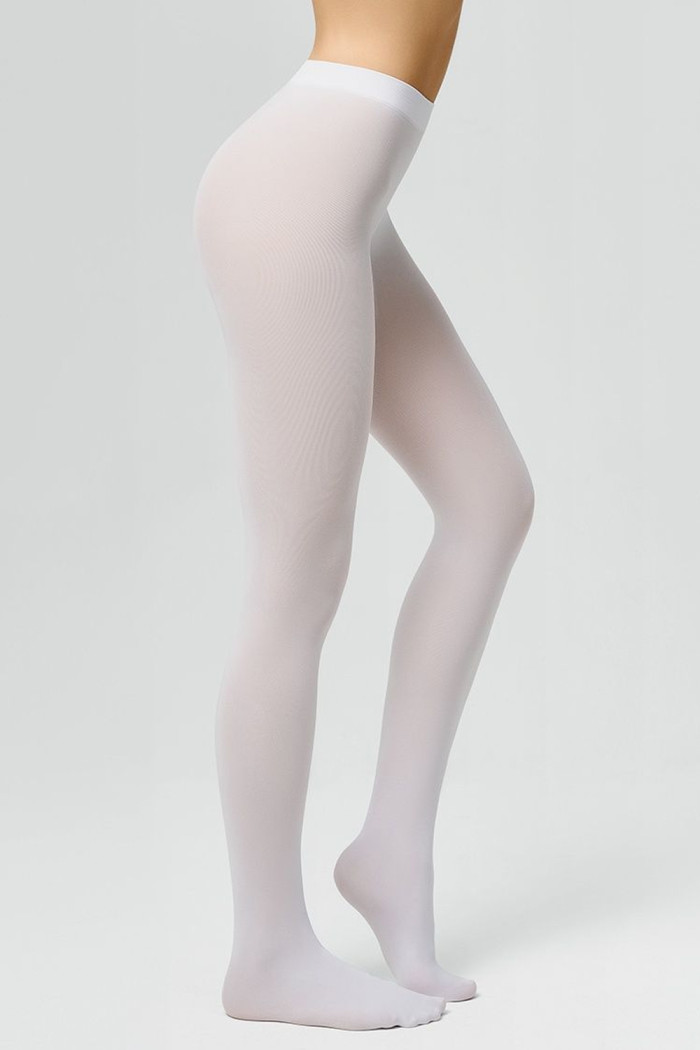 Колготки белые плотные непрозрачные из микрофибры FILODORO Clio 70