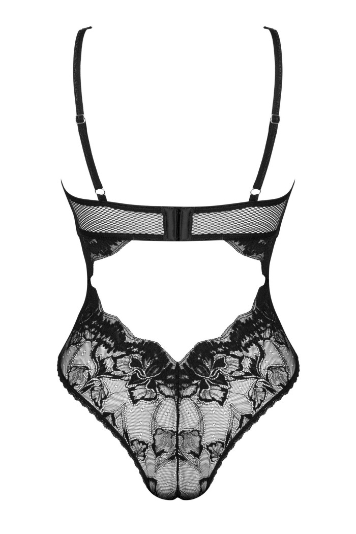 Боди полупрозрачное кружевное Obsessive Olvidia