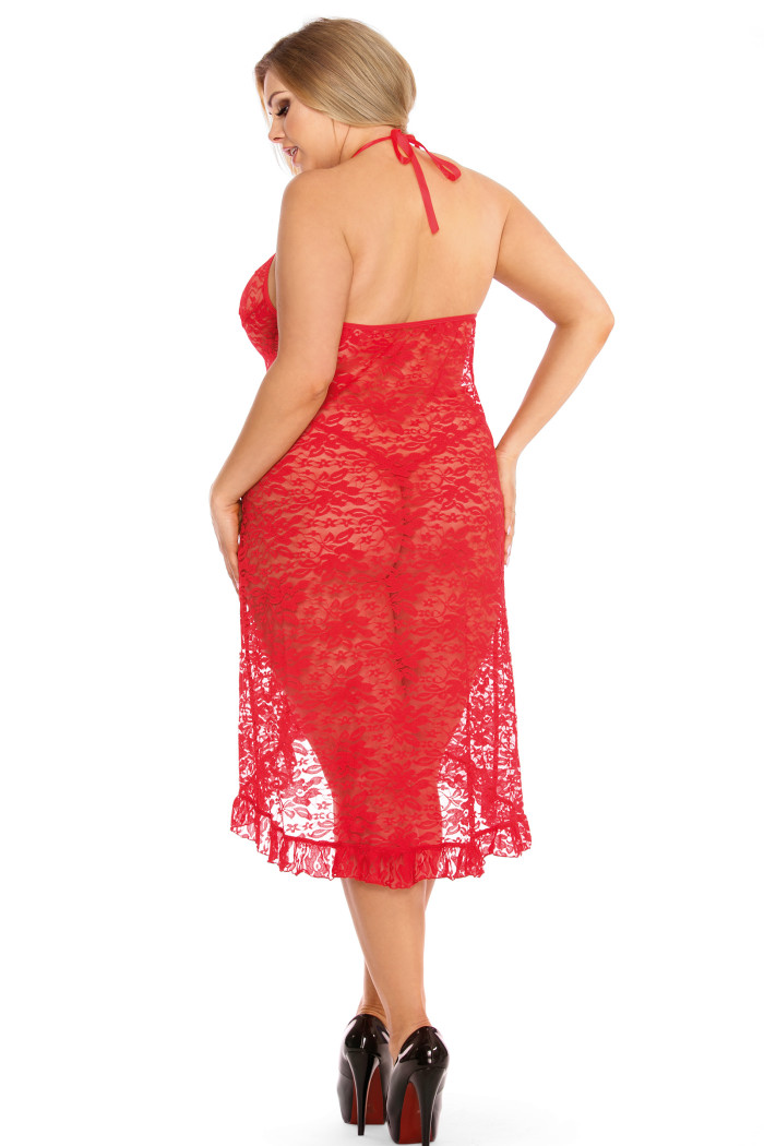 Пеньюар кружевной size plus Anais Dion