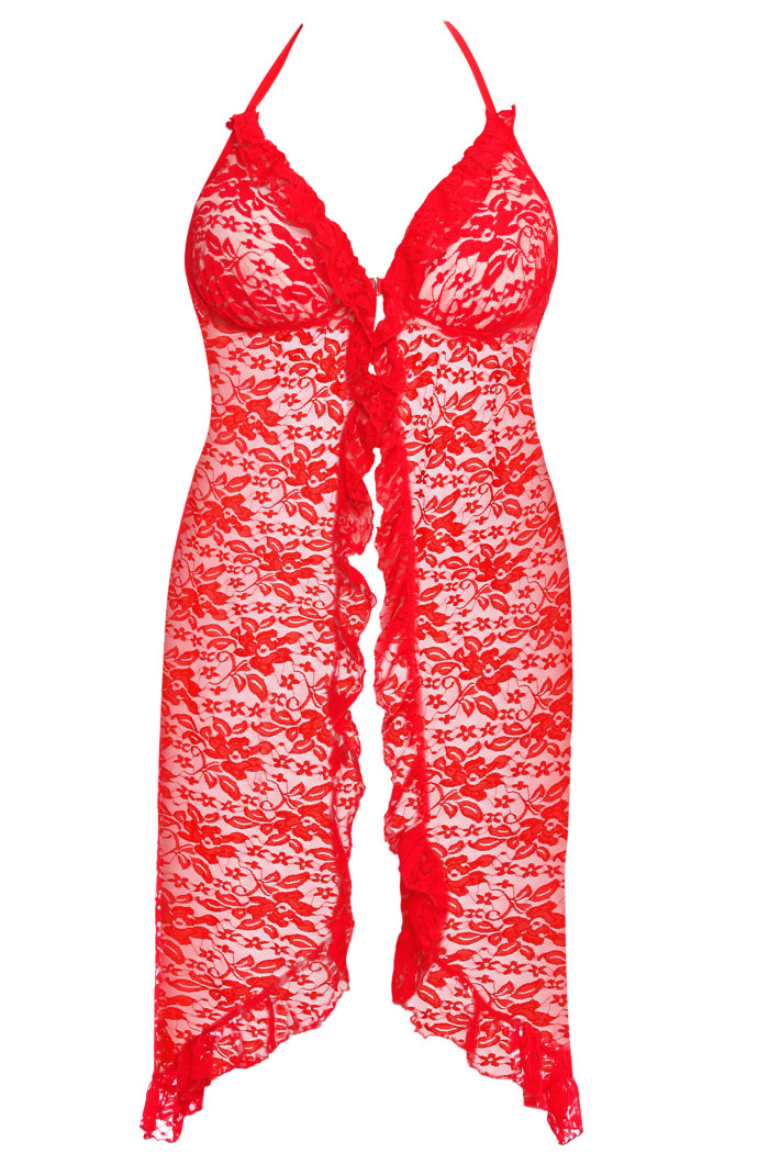 Пеньюар кружевной size plus Anais Dion