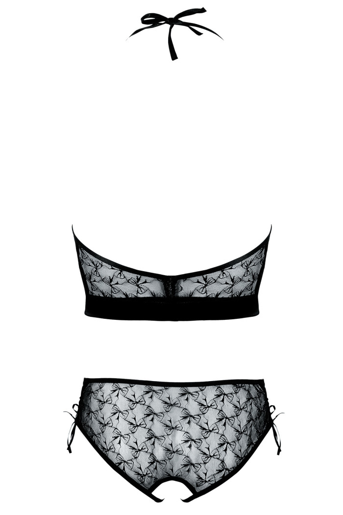 Комплект кружевной с открытыми трусиками Anais Cristal
