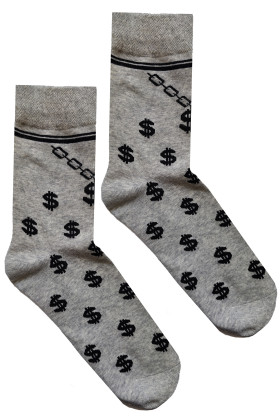 Шкарпетки чоловічі з принтом Долари Aura.Via FC6602
