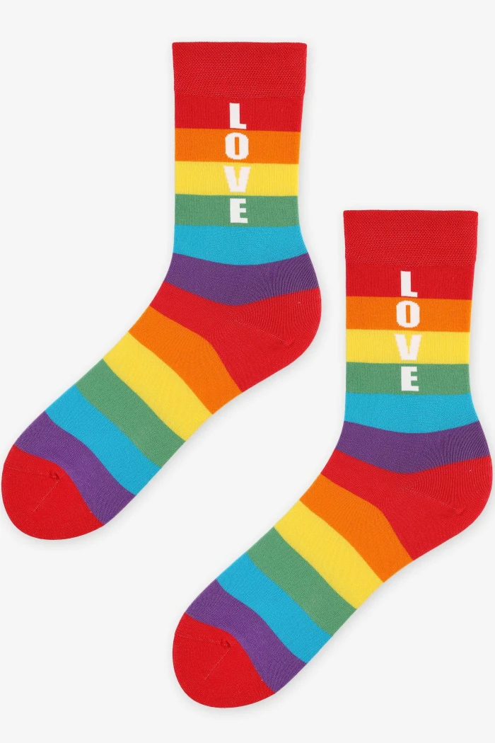 Шкарпетки кольорові з принтом MARILYN RAINBOW LOVE 2