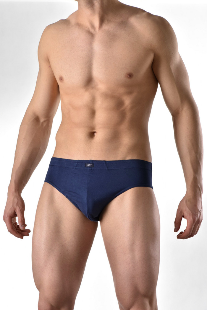 Мужские трусы-слип большого размера KEY MPC 126 Navy